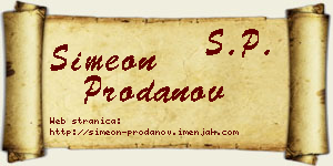 Simeon Prodanov vizit kartica